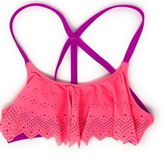 Victoria Secret Small Pink Ruffle Swim Top - Picture 1 of 4